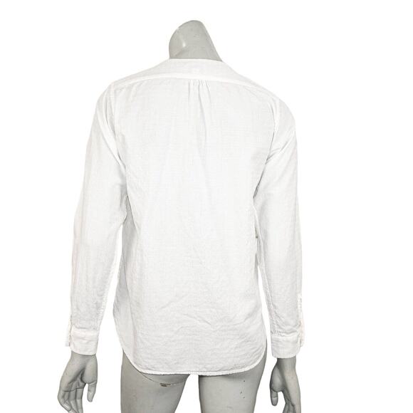 Engineered Garments FWK 1/2 Button popover Shirt in White Cotton Women's Sz 1 - Picture 3 of 8